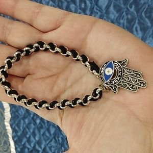 Hamsa bracelet, blue stone from evil eye